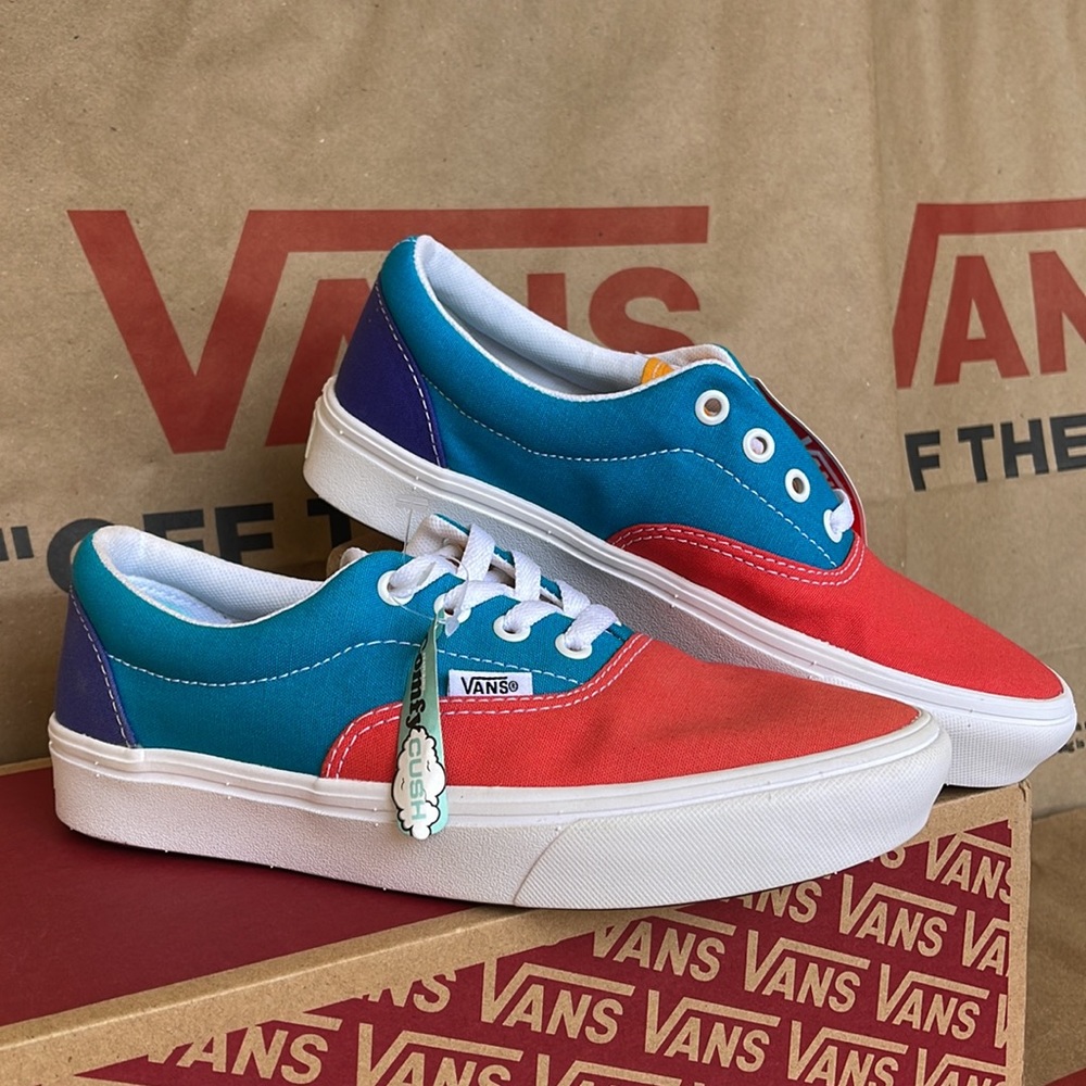 Vans Comfycush Era Multi Block Multi/True White sneakers WMNS - Picture 7 of 16